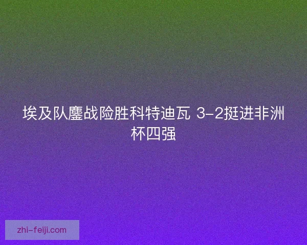 埃及队鏖战险胜科特迪瓦 3-2挺进非洲杯四强